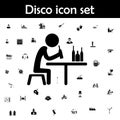 Eating, drinking, meeting icon. Disco icons universal set for web and mobile Royalty Free Stock Photo