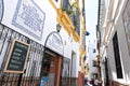 Eating and Drinking, narrow alleys in downtown Seville