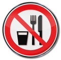 Eating or drinking is not allowed