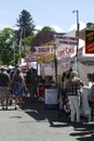 Eating fast food at  the  Street Fair Royalty Free Stock Photo