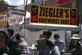 Eating fast food at  the  Street Fair Royalty Free Stock Photo