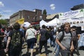 Eating fast food at  the  Street Fair Royalty Free Stock Photo