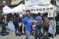 Eating fast food at  the  Street Fair Royalty Free Stock Photo