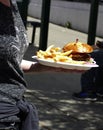 Eating fast food at  the 50th Annual University District Street Fair Royalty Free Stock Photo