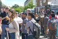 eating fast food at the 50th Annual University District Street Fair Royalty Free Stock Photo