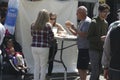 Eating fast food at  the 50th Annual University District Street Fair Royalty Free Stock Photo