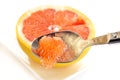 Eating fresh grapefruit