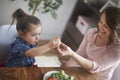 Eating fresh vegies Royalty Free Stock Photo