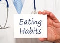 Eating Habits - Doctor with sign Royalty Free Stock Photo