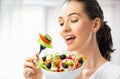 Eating healthy food Royalty Free Stock Photo