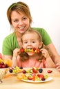 Eating a healthy snack Royalty Free Stock Photo