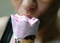 Eating Ice Cream Royalty Free Stock Photo