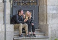 Eating ice-cream at the streets of Porto