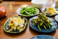 Eating Japanese food at the restaurant Royalty Free Stock Photo