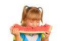 Eating a juicy watermelon Royalty Free Stock Photo