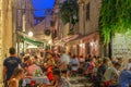 Eating out in Dubrovnik, Croatia Royalty Free Stock Photo