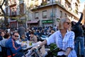 Eating Paella, traditional Valencian food