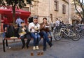 Eating Paella, traditional Valencian food