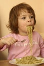 Eating pasta Royalty Free Stock Photo