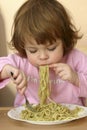 Eating pasta Royalty Free Stock Photo