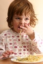 Eating pasta Royalty Free Stock Photo