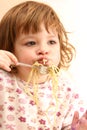 Eating pasta Royalty Free Stock Photo