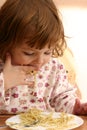 Eating pasta Royalty Free Stock Photo