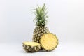 Pineapple with white background. pineapple contains vitamin c