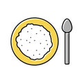 eating probiotics color icon vector illustration Royalty Free Stock Photo
