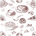 Eating seamless pattern.