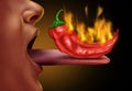 Eating Spicy Food Royalty Free Stock Photo