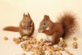 Eating squirrels Royalty Free Stock Photo