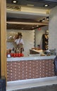 Eating Stand from Plaza Mayor in Madrid City. Spain Royalty Free Stock Photo