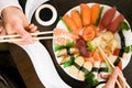 Eating Sushi Royalty Free Stock Photo