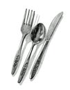 Eating Utensils Fork Knife and Spoon Pencil Drawing Royalty Free Stock Photo