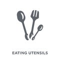 Eating utensils icon from Hotel collection. Royalty Free Stock Photo