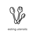 Eating utensils icon from Hotel collection. Royalty Free Stock Photo