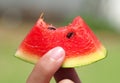 Eating water melon Royalty Free Stock Photo