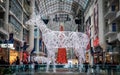 Eaton Centre huge Christmas reindeer Royalty Free Stock Photo