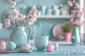 eature whimsical ceramics and charming Easter decorations