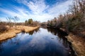 Eau Claire River in central Wisconsin on a calm November day