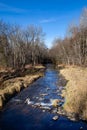 Eau Claire River in central Wisconsin starting to ice up on a calm November day