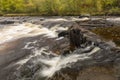 Eau Claire River Waterfall In Autumn