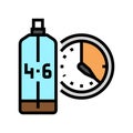 eau de toilette edt cosmetic color icon vector illustration