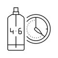 eau de toilette edt cosmetic line icon vector illustration