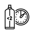 eau fraiche aftershave mist line icon vector illustration