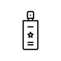 Black line icon for Eau, perfume and aroma Royalty Free Stock Photo