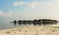 Ãâeautiful wooden villas, standing on stilts in the turquoise water of the Indian Ocean, Maldives