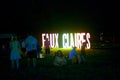 Crowds at night at Eaux Claires Festival Royalty Free Stock Photo