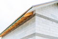 Eaves overhang of the roof of a private house in the process of construction